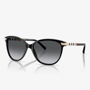 Burberry Polarized Black Cat Eye Sunglasses